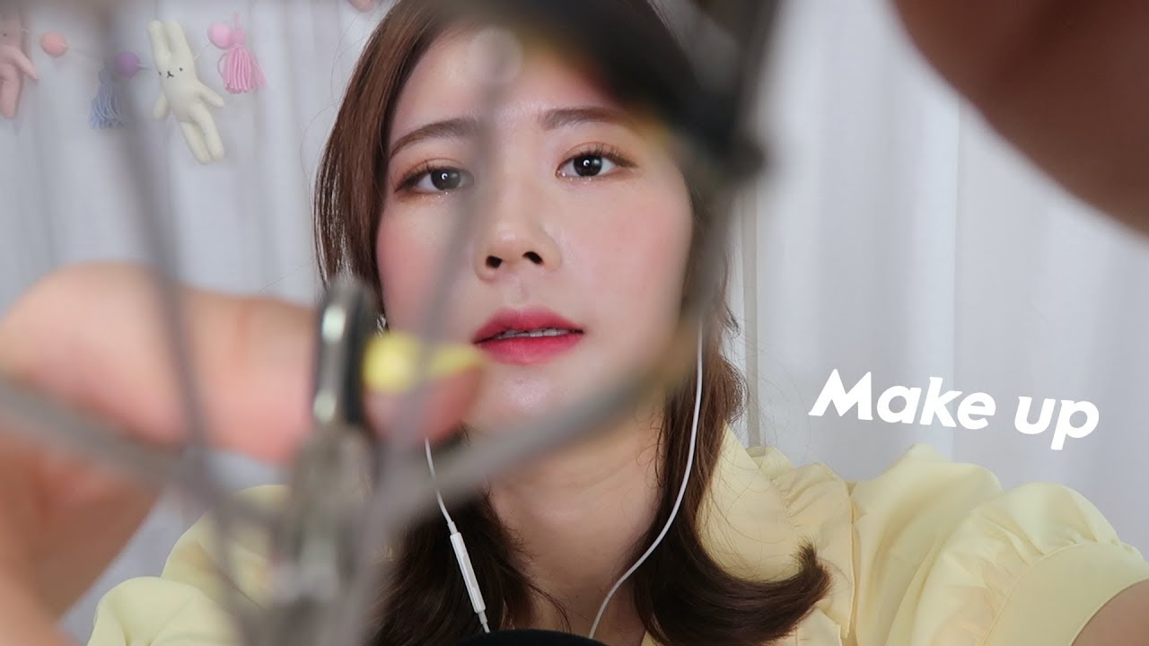 图片[1]-[角色扮演]小姐姐为你化妆，刷刷你的小脸-ASMR몽실언니Mongsilunnie / 韩国ASMR-秀房