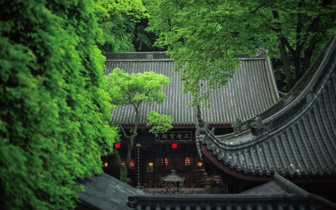 图片[1]-寺庙流水钟声，令人心境平和柔顺，放松催眠-白噪音频道 / 其他ASMR-秀房