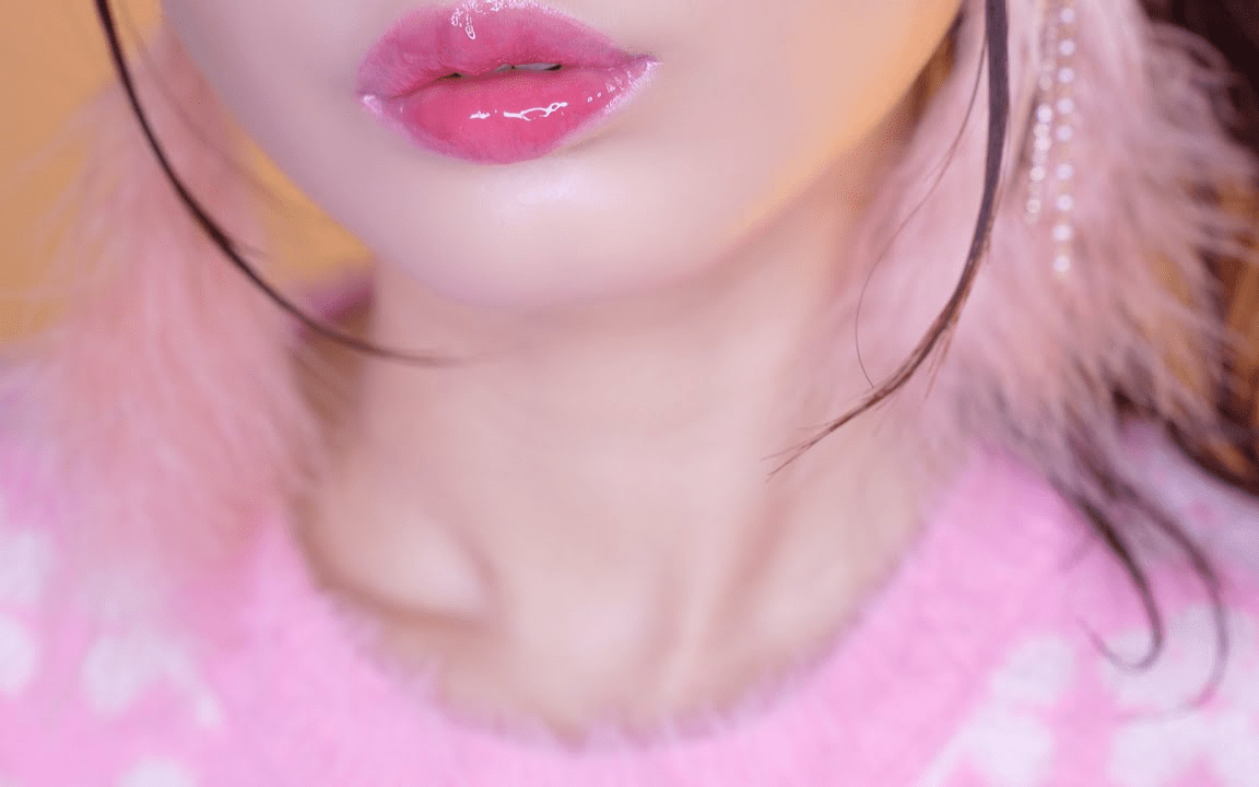 图片[1]-[Cham]潮湿的口腔音|佩戴粉色的羽毛耳环-ASMR Cham ちゃむ / 日本ASMR-秀房