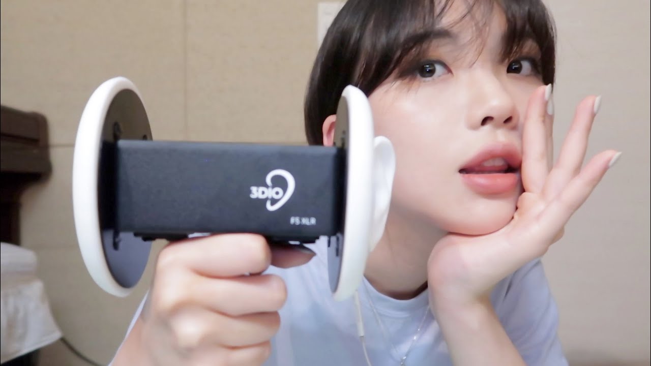 图片[1]-3Dio麦克风测试（敲击，耳朵清洁，嘴巴声音）-Judy asmr / 韩国ASMR-秀房