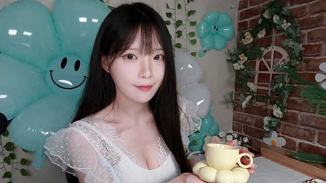 图片[1]-[nara]在夏日女仆咖啡馆休息放松|享受美食与游戏-ASMR nara / 韩国ASMR-秀房