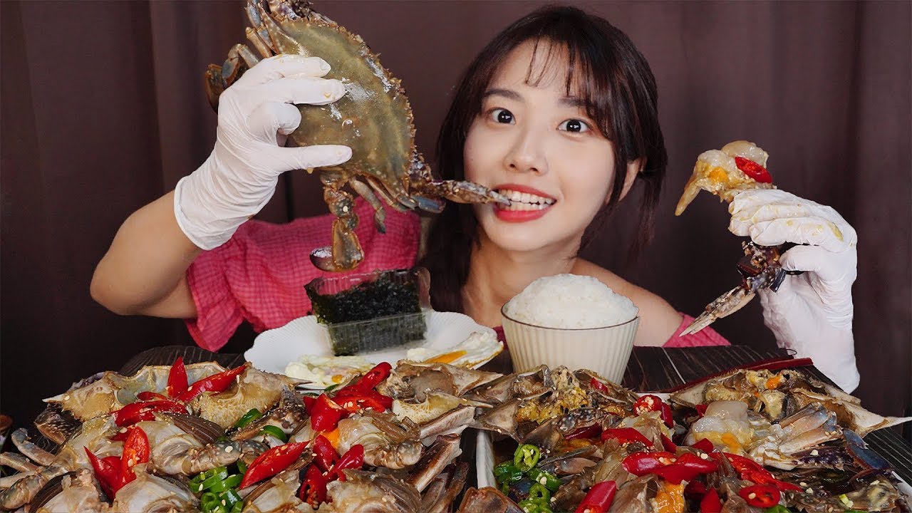 图片[1]-[ASMR吃播]Suna自制酱油蟹吃播-ASMR Suna 꿀꿀선아 / 韩国ASMR-秀房