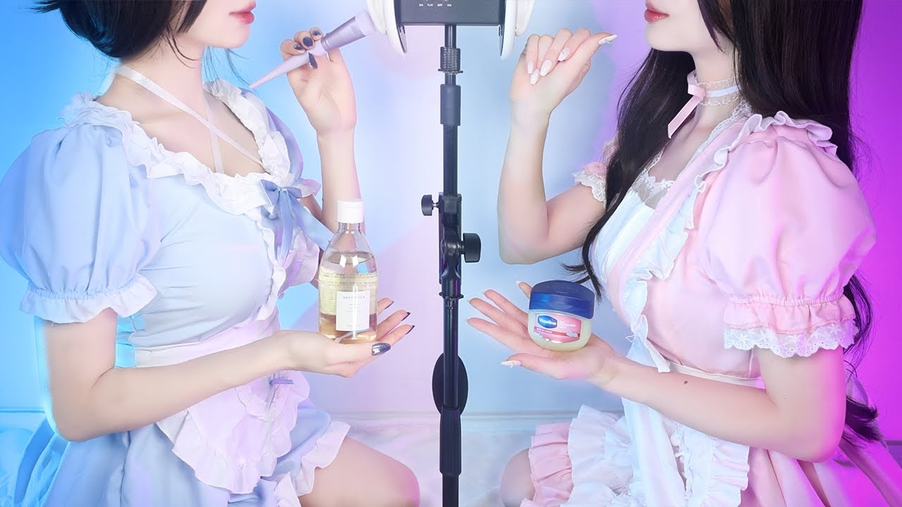 图片[1]-[Workt] 双胞胎女仆耳部按摩全套服务，带来极致舒适的按摩体验！-Workt ASMR / 韩国ASMR-秀房
