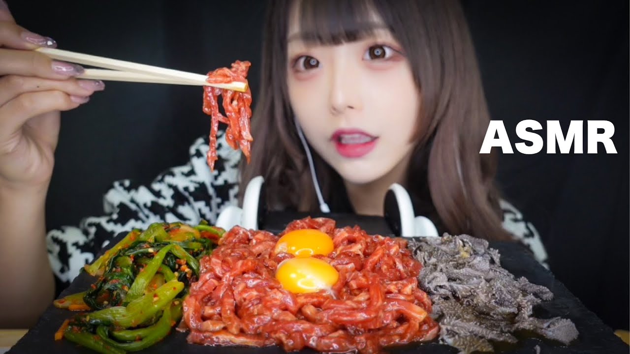 图片[1]-[神乐]吃生拌牛肉和生毛肚的咀嚼音-神乐日菜子 / 日本ASMR-秀房